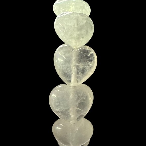Clear Quartz Bracelet Heart Shaped bangle jewelry fashion accessories new - Picture 5 of 7